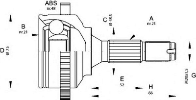 OPEN PARTS cvj567010 -  Шарнирный комплект, приводной вал